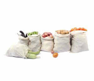 Eco Veggie Natural Cotton Fridge Bags for Fruits & Vegetables