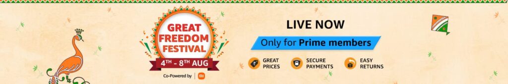 Amazon Great Freedom Festival Sale is Back