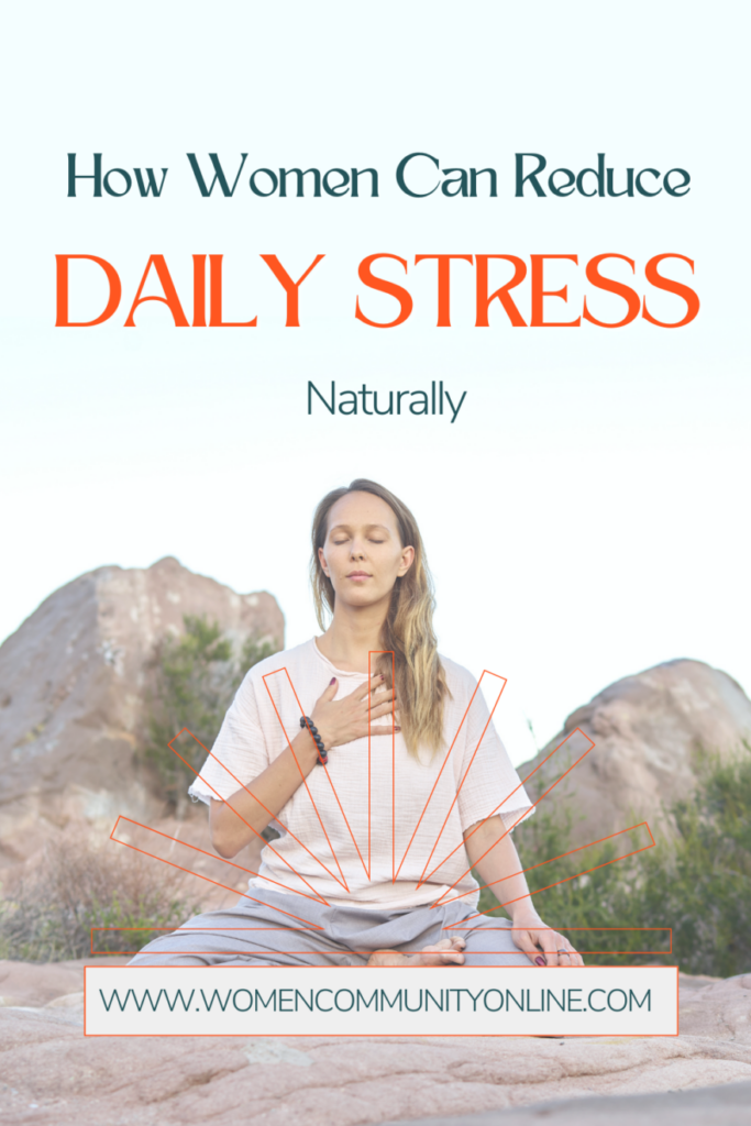 Woman practicing mindfulness and relaxation techniques for stress relief