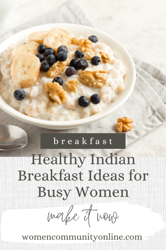 Quick and healthy Indian breakfast recipes including poha, chilla, idli, sprouts, and oats